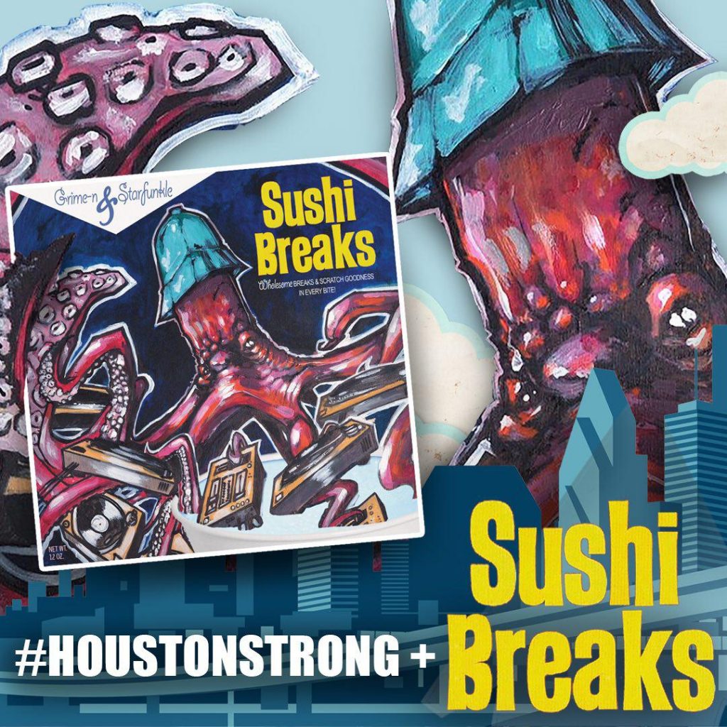 Help feed displaced families in Houston: Sushi Breaks vinyl